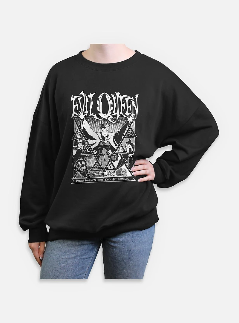 Disney Snow White and the Seven Dwarfs Evil Queen Magic Mirror Womens Oversized Sweatshirt