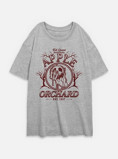 Disney Snow White and the Seven Dwarfs Poisoned Apple Orchard Poster Womens Oversized T-Shirt