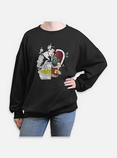 Disney Snow White and the Seven Dwarfs Split Evil Queen Womens Oversized Sweatshirt