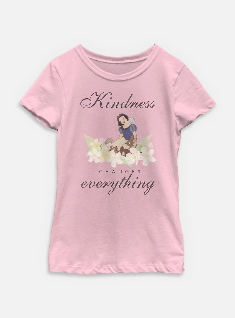 Disney Snow White and the Seven Dwarfs Kindness Changes Everything Youth Girls T-Shirt