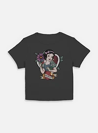 Disney Snow White and the Seven Dwarfs Fairest Tattoo Style Women Baby T-Shirt