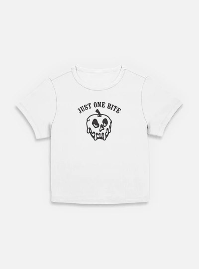 Disney Snow White and the Seven Dwarfs Just One Bite Apple Outline Women Baby T-Shirt