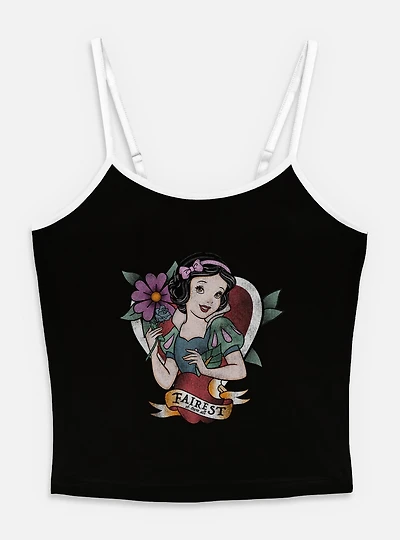 Disney Snow White and the Seven Dwarfs Fairest Tattoo Style Womens Cami