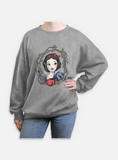 Disney Snow White and the Seven Dwarfs Apple Branch Womens Oversized Sweatshirt