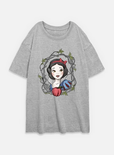 Disney Snow White and the Seven Dwarfs Apple Branch Womens Oversized T-Shirt