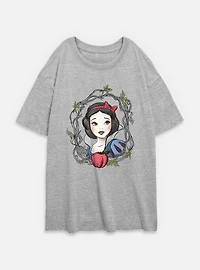 Disney Snow White and the Seven Dwarfs Apple Branch Womens Oversized T-Shirt