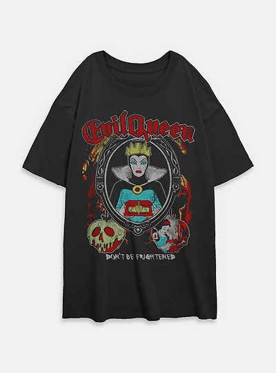 Disney Snow White and the Seven Dwarfs Evil Queen Don't Be Frightened Womens Oversized T-Shirt