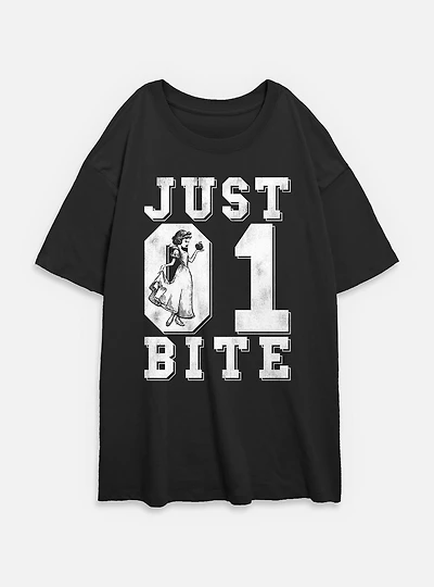 Disney Snow White and the Seven Dwarfs Just 01 Bite Womens Oversized T-Shirt
