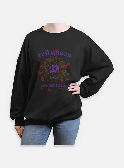Disney Snow White and the Seven Dwarfs Evil Queen Poisonous Womens Oversized Sweatshirt