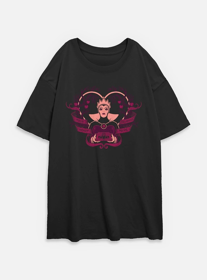 Disney Snow White and the Seven Dwarfs Your Heart Belongs To Me Womens Oversized T-Shirt