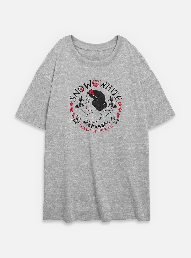 Disney Snow White and the Seven Dwarfs Fairest Of Them All Womens Oversized T-Shirt