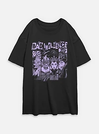 Disney Villains Bad Influence Womens Oversized T-Shirt