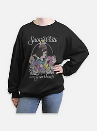 Disney Snow White and the Seven Dwarfs Retro Classic Womens Oversized Sweatshirt