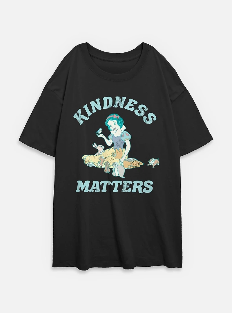 Disney Snow White and the Seven Dwarfs Kindness Matters Womens Oversized T-Shirt