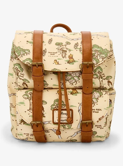 Loungefly Disney Winnie the Pooh Hundred Acre Wood Map Buckle Strap Mini Backpack (BoxLunch 10th Anniversary Edition) - BoxLunch Exclusive