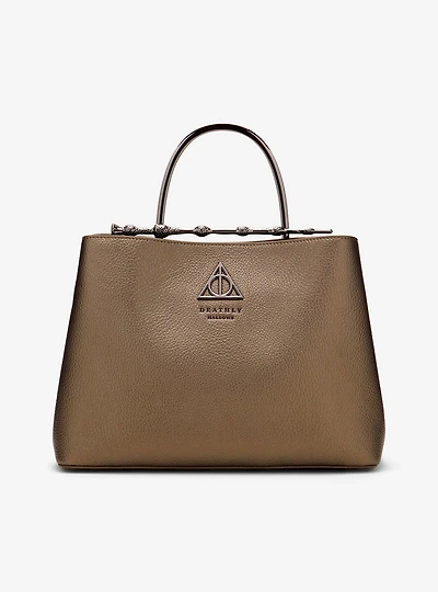 Loungefly Harry Potter Black Gold Pebble Texture Elder Wand Handbag (BoxLunch 10th Anniversary) - BoxLunch Exclusive