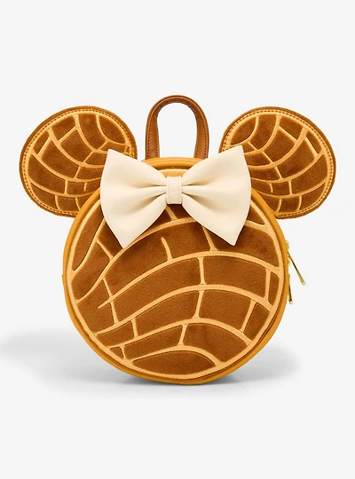 Loungefly Disney Minnie Mouse Chocolate Concha Figural Convertible Mini Backpack (BoxLunch 10th Anniversary Edition) - BoxLunch Exclusive