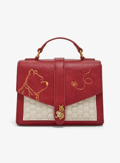 Loungefly Disney Winnie the Pooh Honeycomb Pattern Crossbody Bag - BoxLunch Exclusive