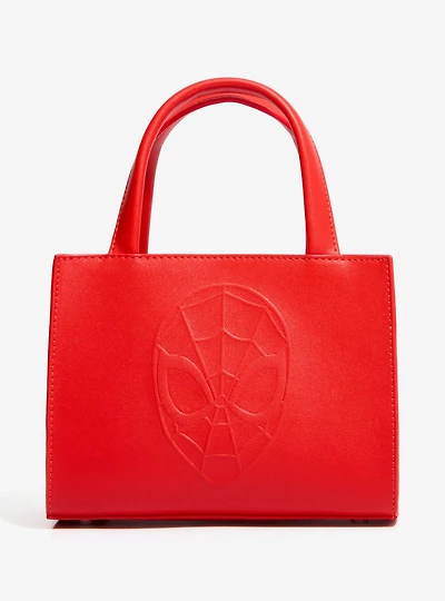 Loungefly Marvel Spider-Man Embossed Mask Crossbody Mini Tote Bag - BoXLunch Exclusive