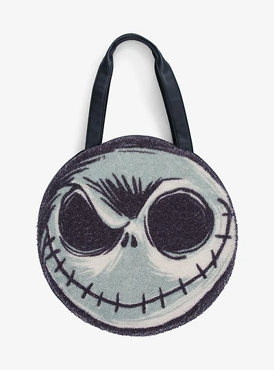 Loungefly Disney The Nightmare Before Christmas Jack Skellington Figural Sherpa Tote Bag - BoxLunch Exclusive