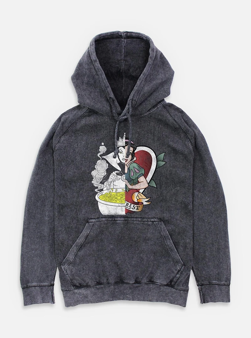 Disney Snow White and the Seven Dwarfs Split Evil Queen Mineral Wash Hoodie