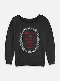 Disney Snow White and the Seven Dwarfs Poem Frame Womens Slouchy Sweatshirt