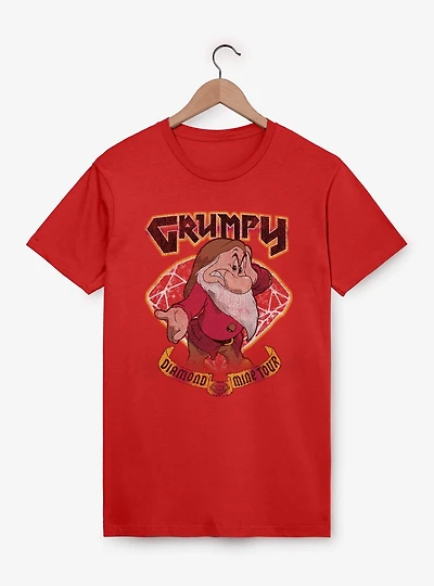 Disney Snow White and the Seven Dwarfs Grumpy Diamond Mine Tour Garment Dye T-Shirt