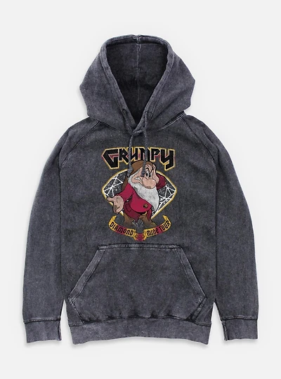 Disney Snow White and the Seven Dwarfs Grumpy Diamond Mine Tour Mineral Wash Hoodie