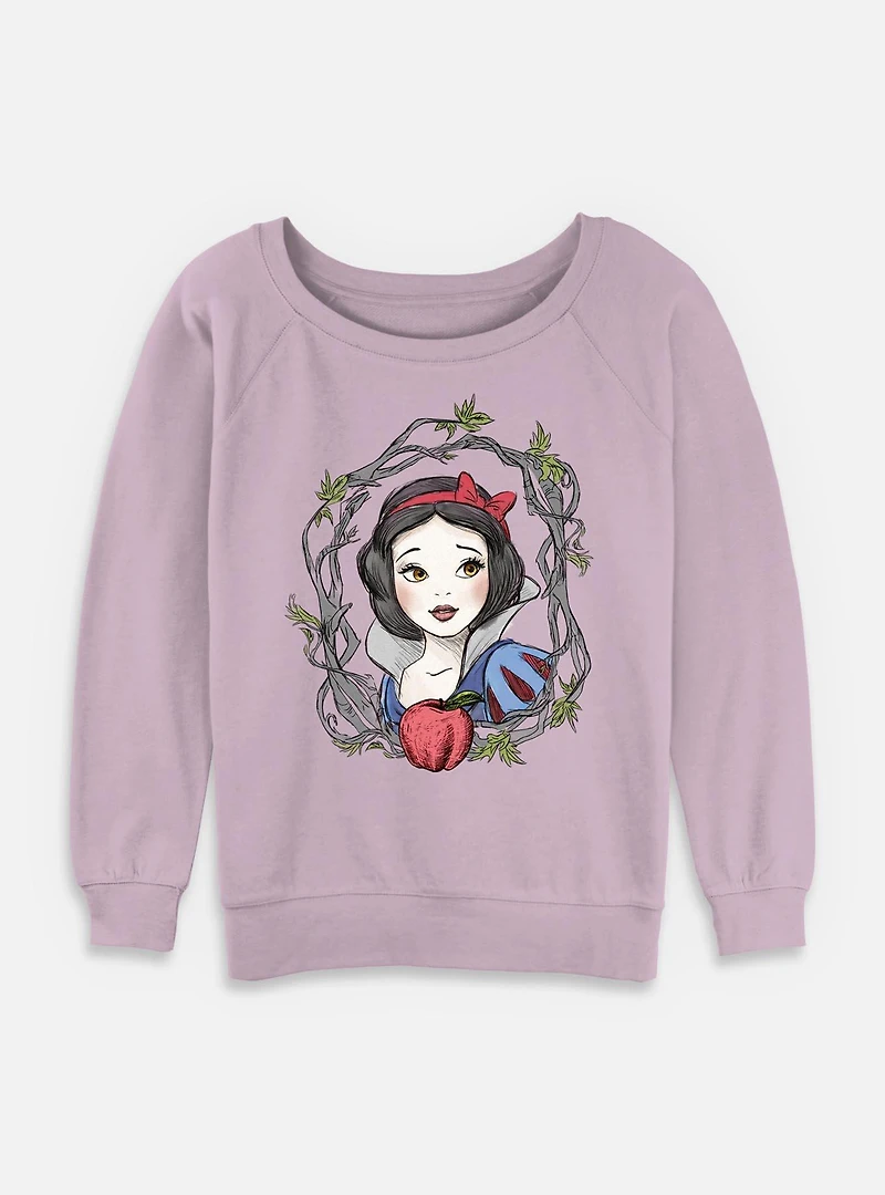 Disney Snow White and the Seven Dwarfs Apple Branch Womens Slouchy Sweatshirt