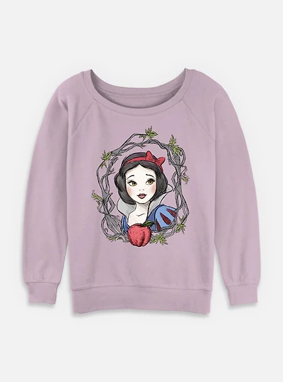 Disney Snow White and the Seven Dwarfs Apple Branch Womens Slouchy Sweatshirt
