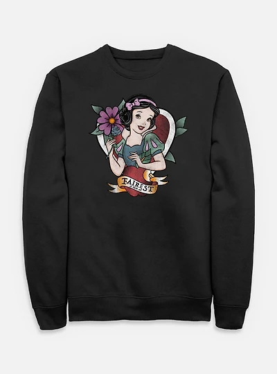 Disney Snow White and the Seven Dwarfs Fairest Tattoo Style Sweatshirt