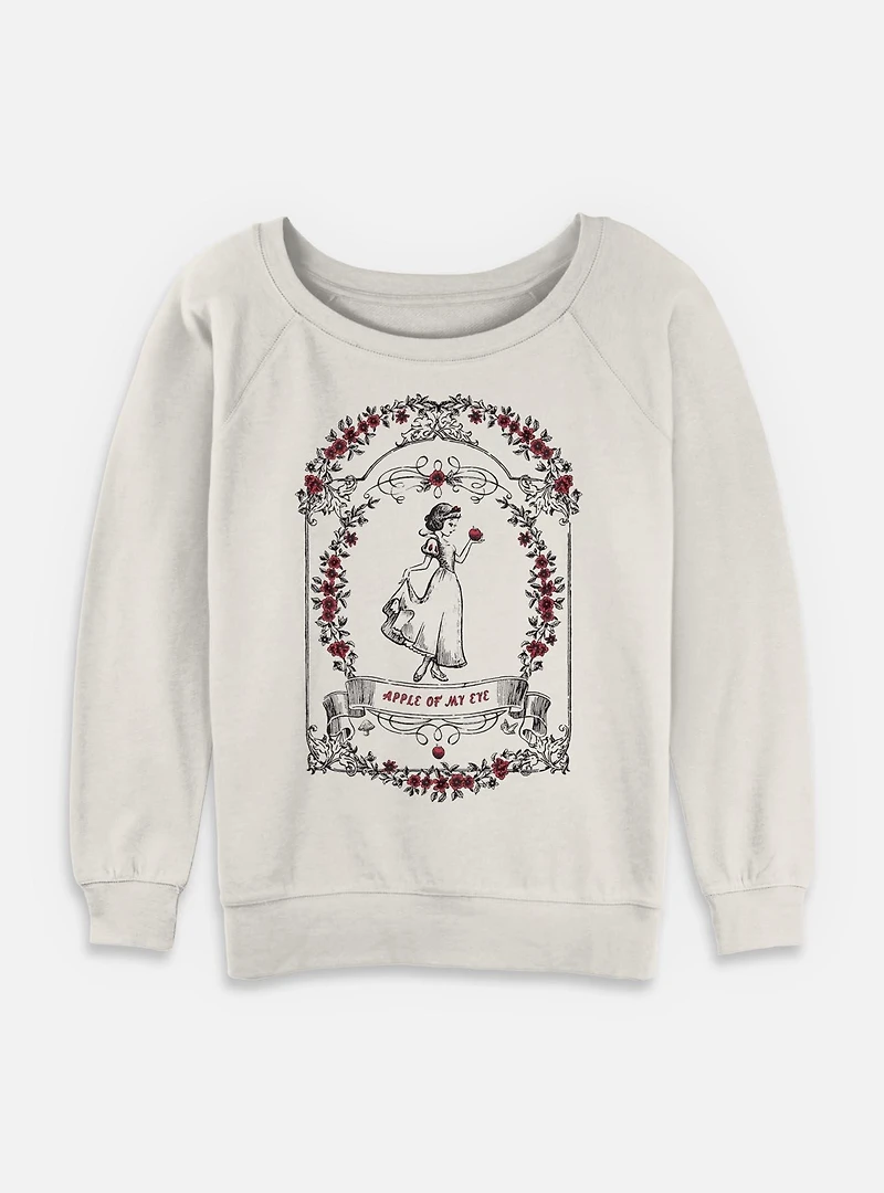 Disney Snow White and the Seven Dwarfs Apple Of My Eye Womens Slouchy Sweatshirt