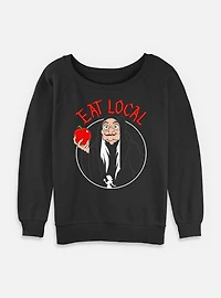 Disney Snow White and the Seven Dwarfs Evil Queen Eat Local Womens Slouchy Sweatshirt