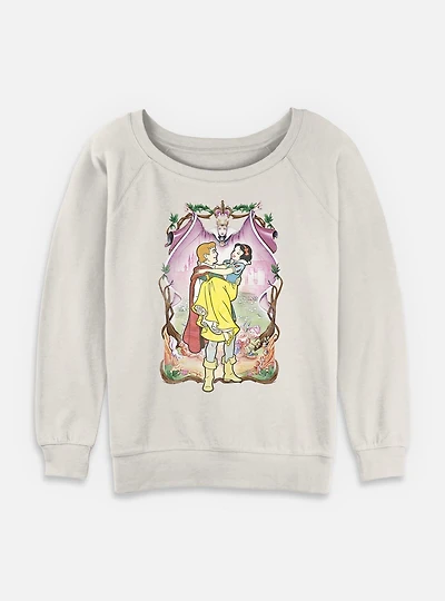 Disney Snow White and the Seven Dwarfs Love Poster Womens Slouchy Sweatshirt