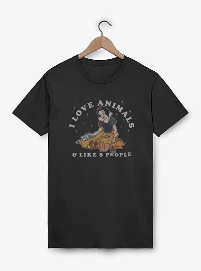 Disney Snow White and the Seven Dwarfs I Love Animals & Like 8 People T-Shirt