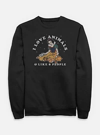 Disney Snow White and the Seven Dwarfs I Love Animals & Like 8 People Sweatshirt