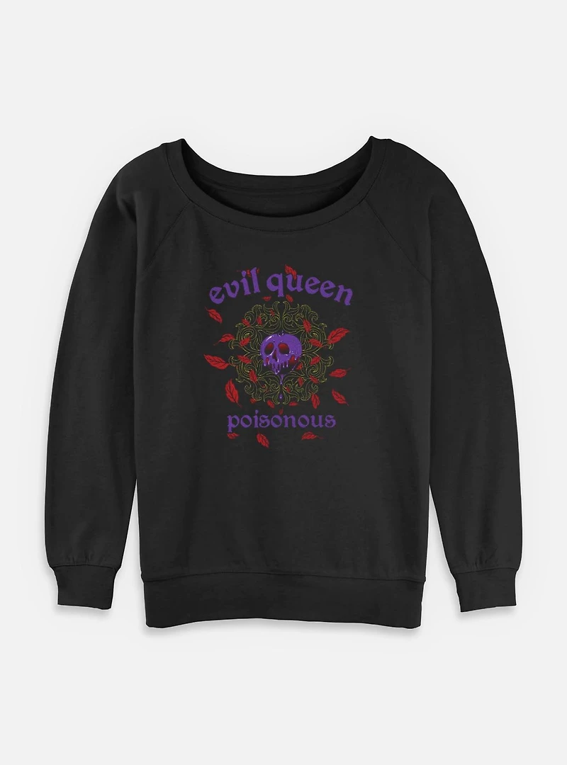 Disney Snow White and the Seven Dwarfs Evil Queen Poisonous Womens Slouchy Sweatshirt