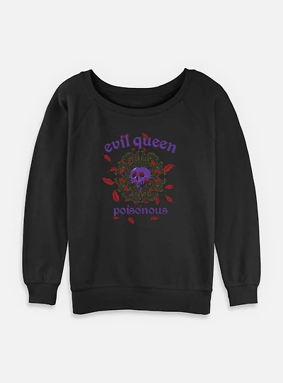 Disney Snow White and the Seven Dwarfs Evil Queen Poisonous Womens Slouchy Sweatshirt