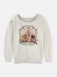 Disney Snow White and the Seven Dwarfs Retro Portrait Womens Slouchy Sweatshirt