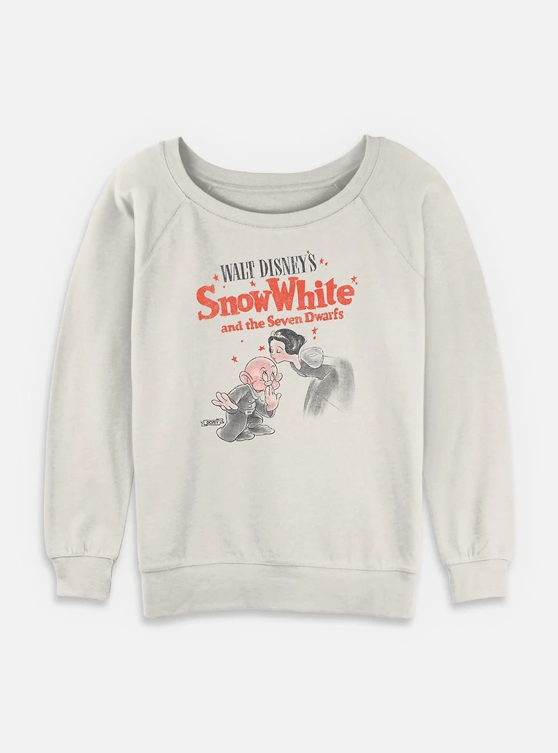 Disney Snow White and the Seven Dwarfs Sweet Kiss Womens Slouchy Sweatshirt