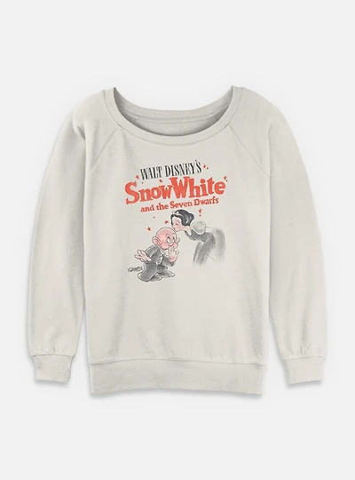 Disney Snow White and the Seven Dwarfs Sweet Kiss Womens Slouchy Sweatshirt