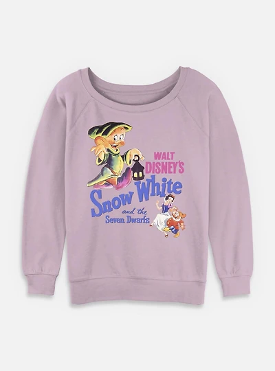 Disney Snow White and the Seven Dwarfs Dwarf Illustration Retro Womens Slouchy Sweatshirt