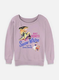 Disney Snow White and the Seven Dwarfs Dwarf Illustration Retro Womens Slouchy Sweatshirt