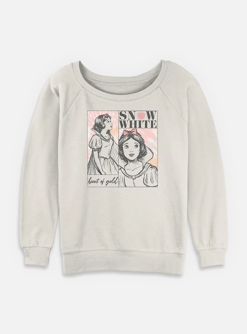 Disney Snow White and the Seven Dwarfs Heart Of Gold Illustration Womens Slouchy Sweatshirt
