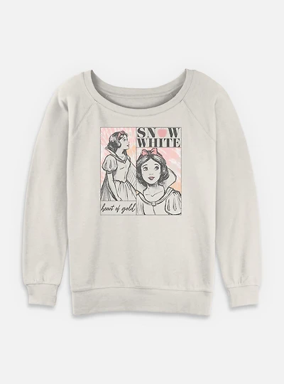 Disney Snow White and the Seven Dwarfs Heart Of Gold Illustration Womens Slouchy Sweatshirt