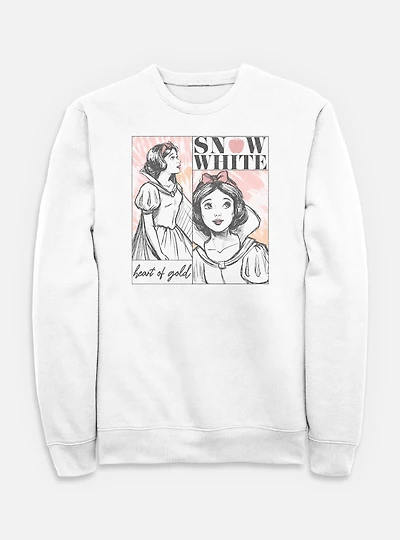 Disney Snow White and the Seven Dwarfs Heart Of Gold Illustration Sweatshirt