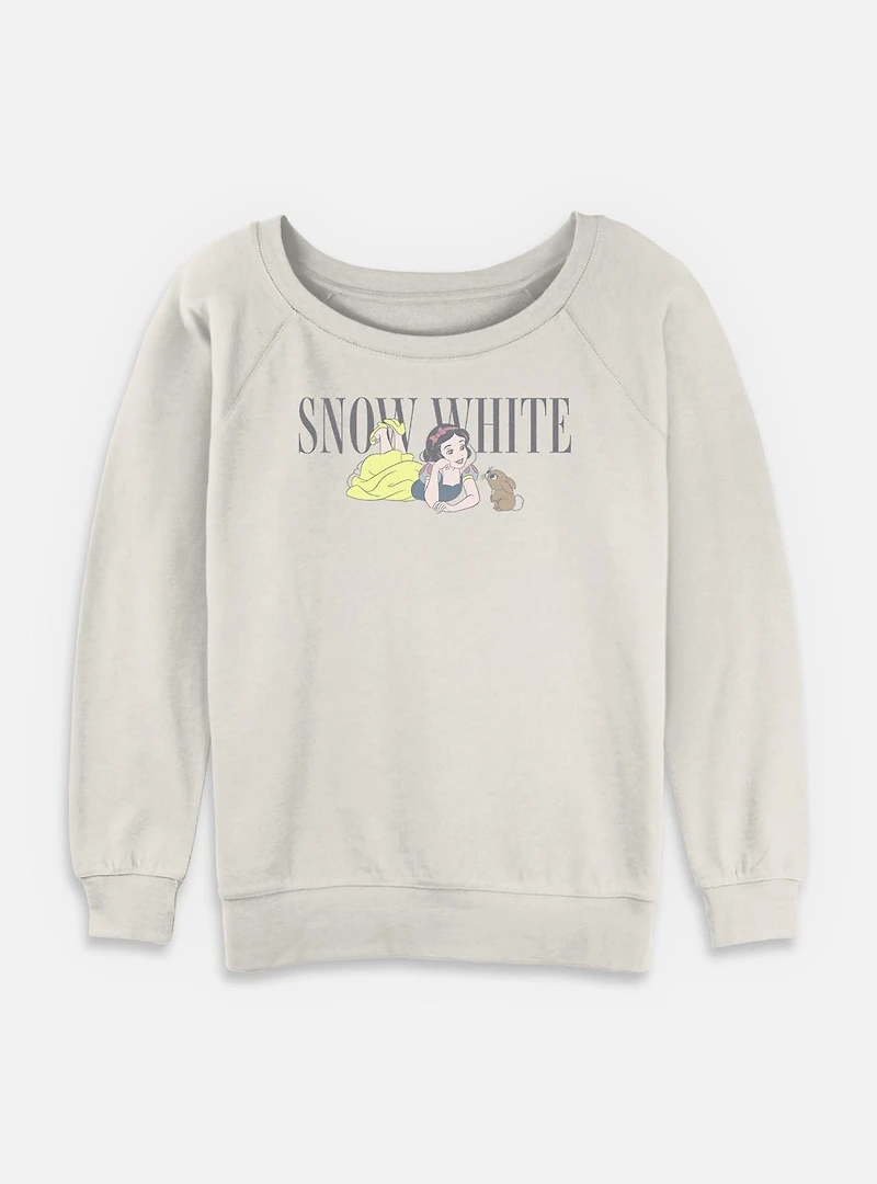 Disney Snow White and the Seven Dwarfs Bunny Friend Womens Slouchy Sweatshirt