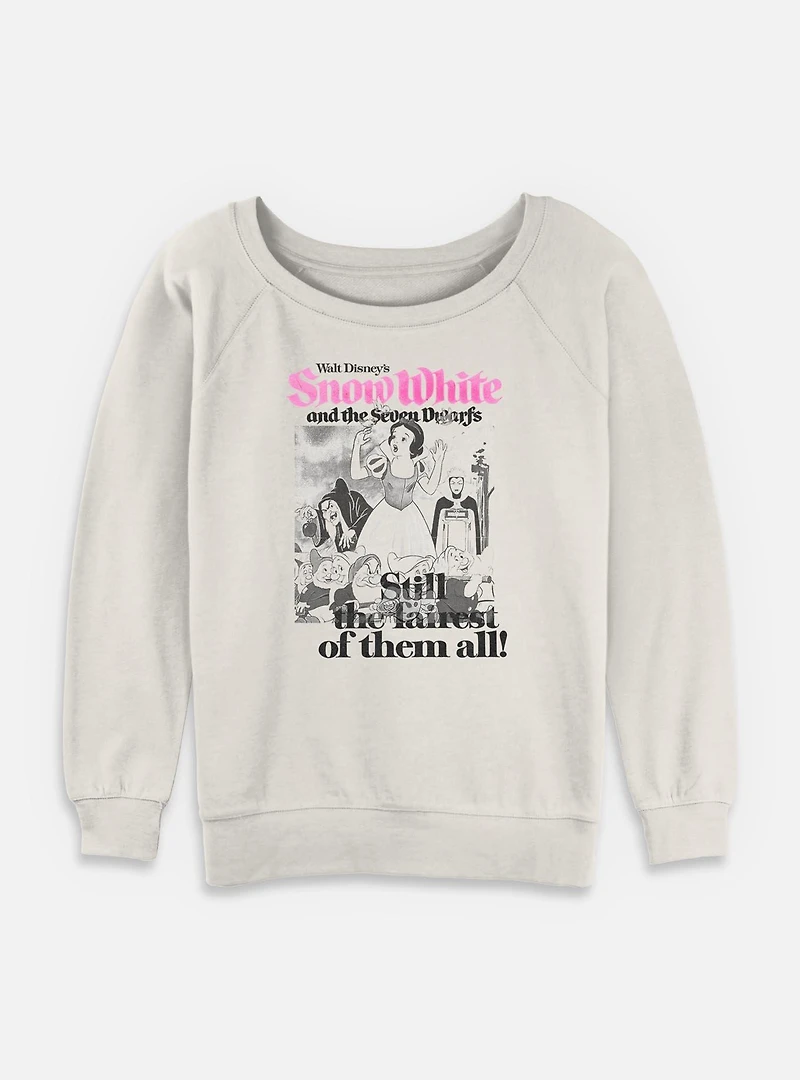 Disney Snow White and The Seven Dwarfs Vintage Still Fairest Womens Slouchy Sweatshirt