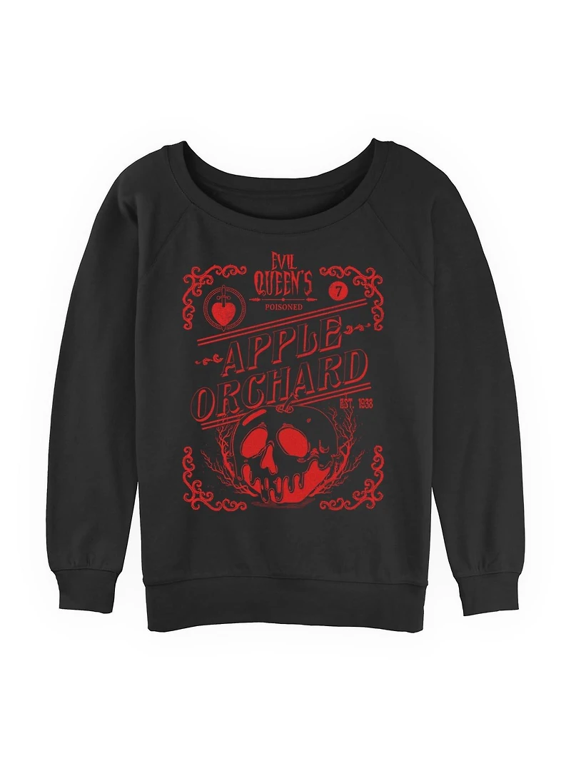 Disney Snow White and the Seven Dwarfs Evil Queen Apple Orchard Womens Slouchy Sweatshirt