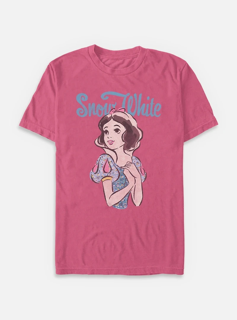 Disney Snow White and the Seven Dwarfs Floral Garment Dye T-Shirt
